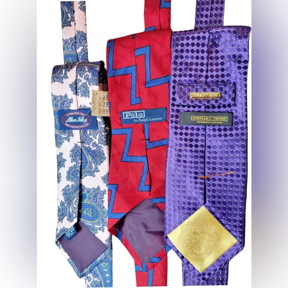 Donald j. Trump signature collection toe w/Ralph Lauren silk Classic Tie